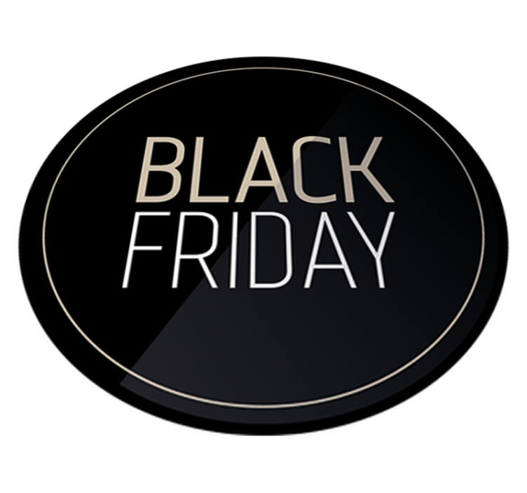 Alfombra vinílica black friday pegatina elegante oferta - TenVinilo