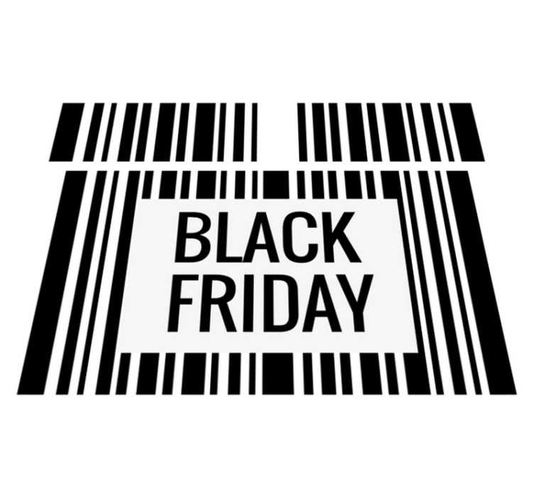 Alfombra vinílica black friday código de barras - TenVinilo
