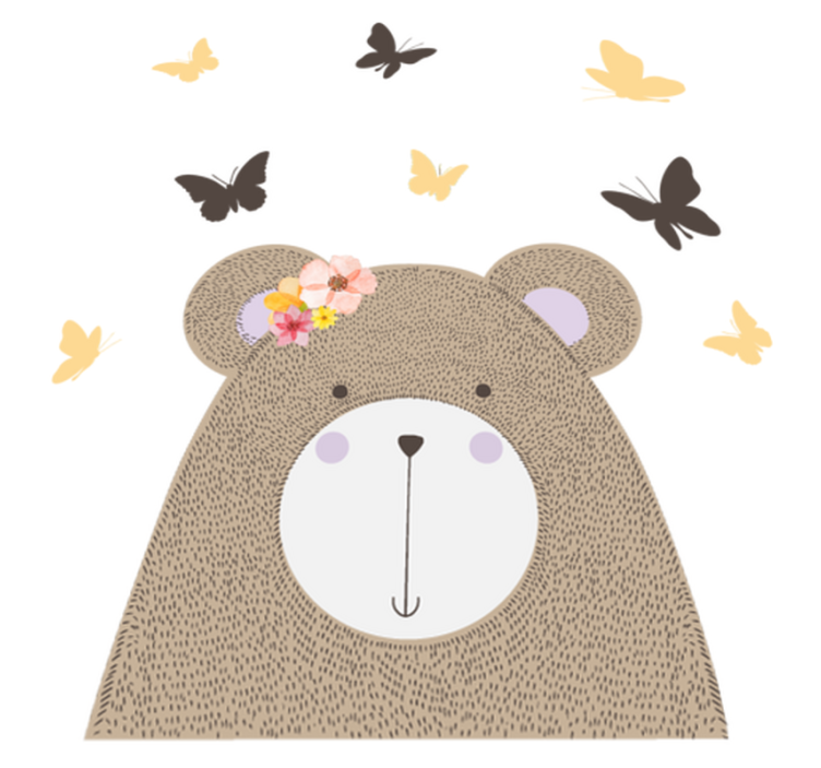 Alfombra vinílica animales motivo oso juguetón - TenVinilo