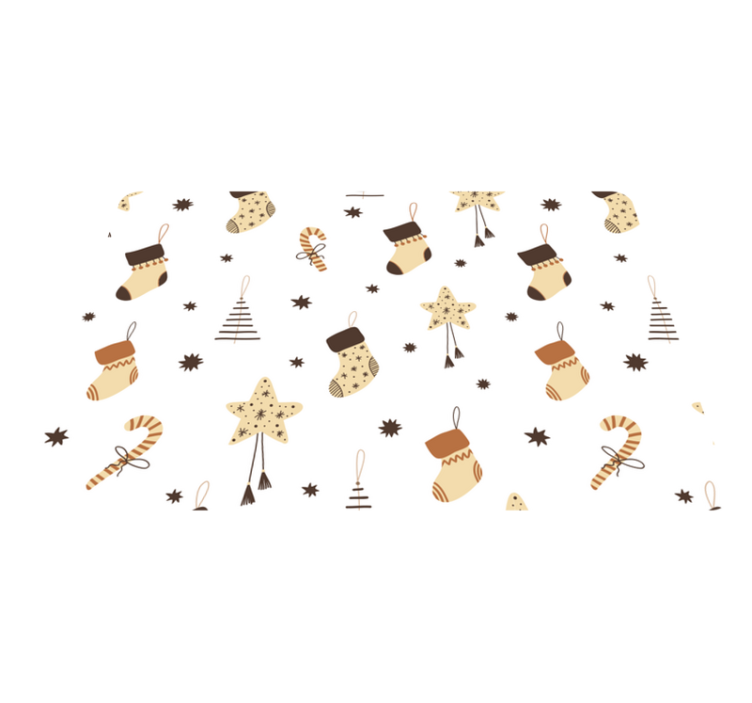 Alfombra vinílica navidad diseño de regalos brillantes - TenVinilo