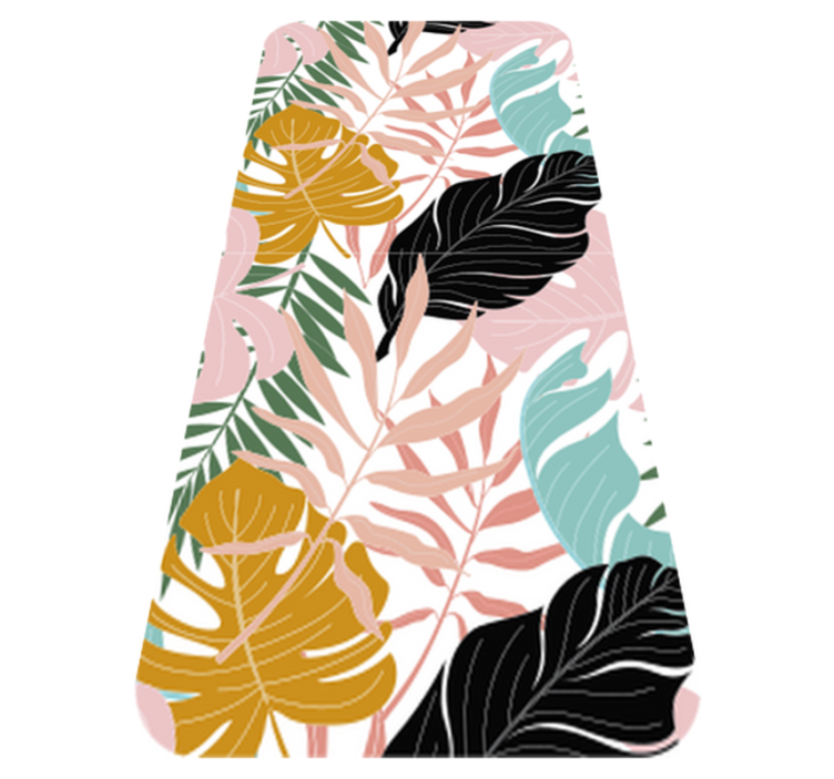 Alfombra vinílica flores patrón floral abstracto colorido - TenVinilo