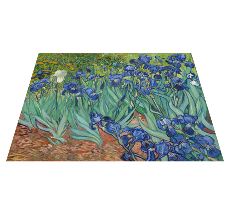 Alfombra vinílica flores flores de van gogh - TenVinilo
