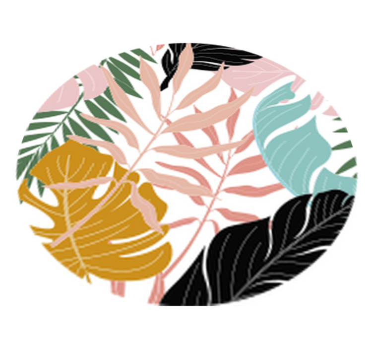 Alfombra vinílica flores diseño floral abstracto colorido - TenVinilo