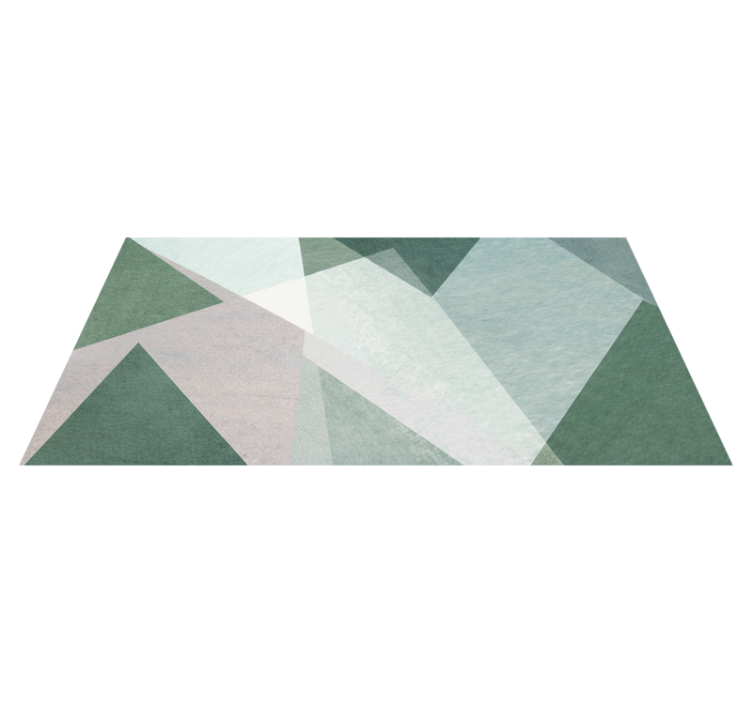 Alfombra vinílica geométrica verde salvia - TenVinilo