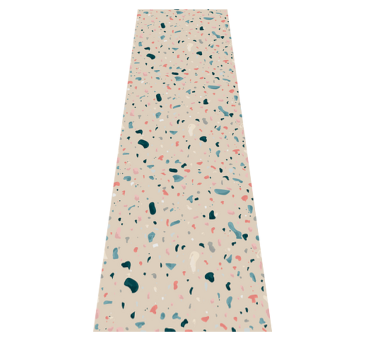 Alfombra vinilo cocina patrón terrazzo pintado a mano - TenVinilo