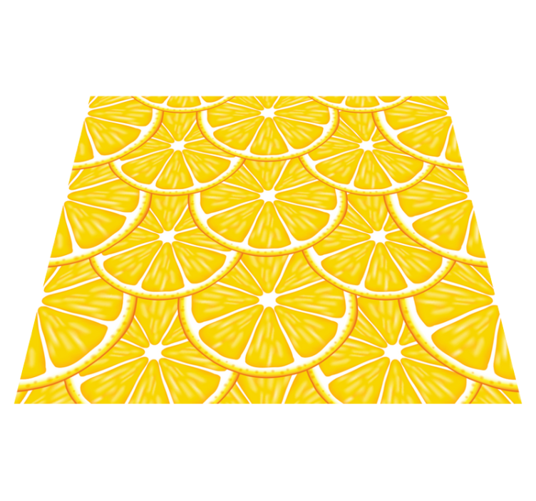 Alfombra vinilo cocina patrón naranja - TenVinilo