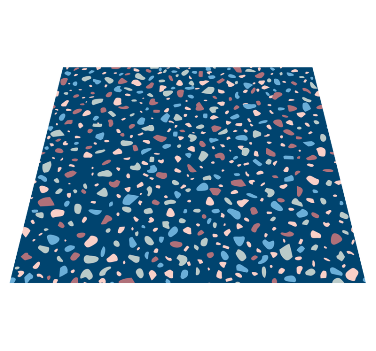 Alfombra vinilo cocina terrazo azul oscuro - TenVinilo