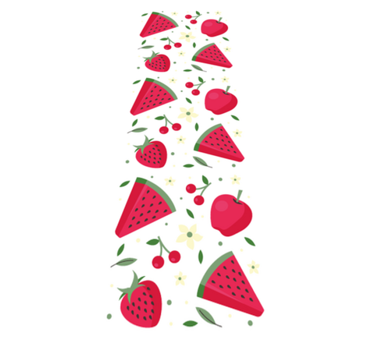 Alfombra vinilo cocina diseño de frutas variadas - TenVinilo