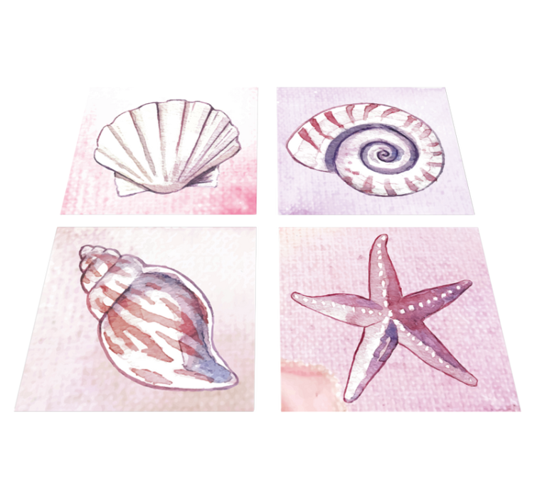 Alfombra vinilo baño azulejos vida marina - TenVinilo