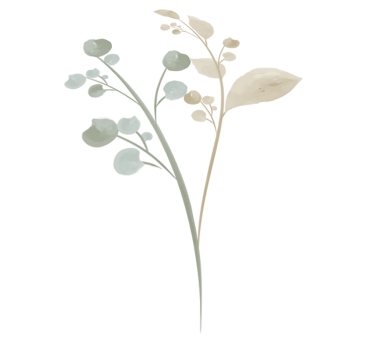 Alfombra vinilo baño rama de acuarela - TenVinilo