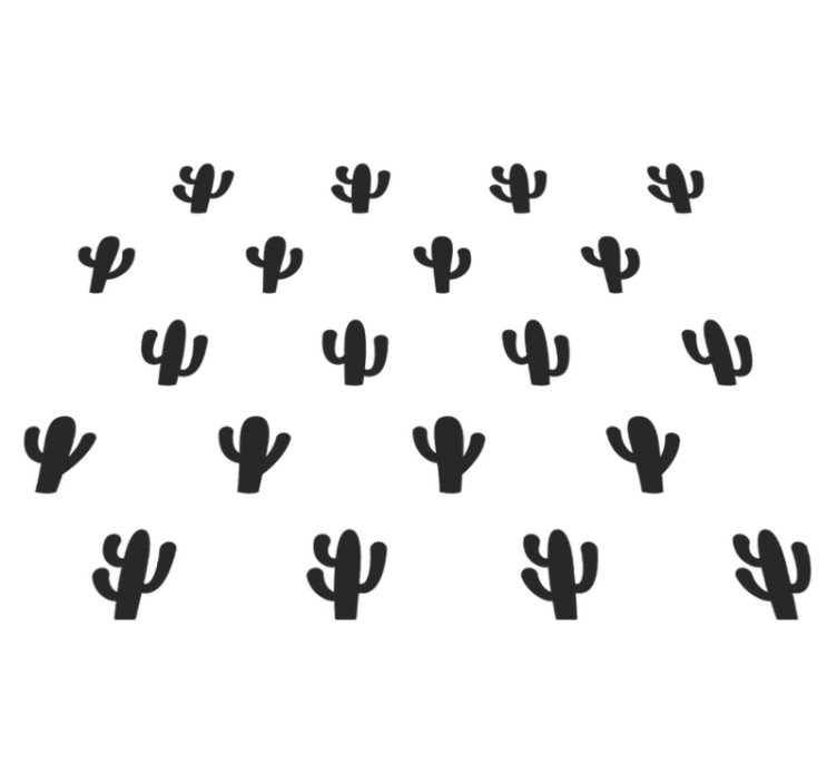 Alfombra vinílica flores diseño de cactus - TenVinilo