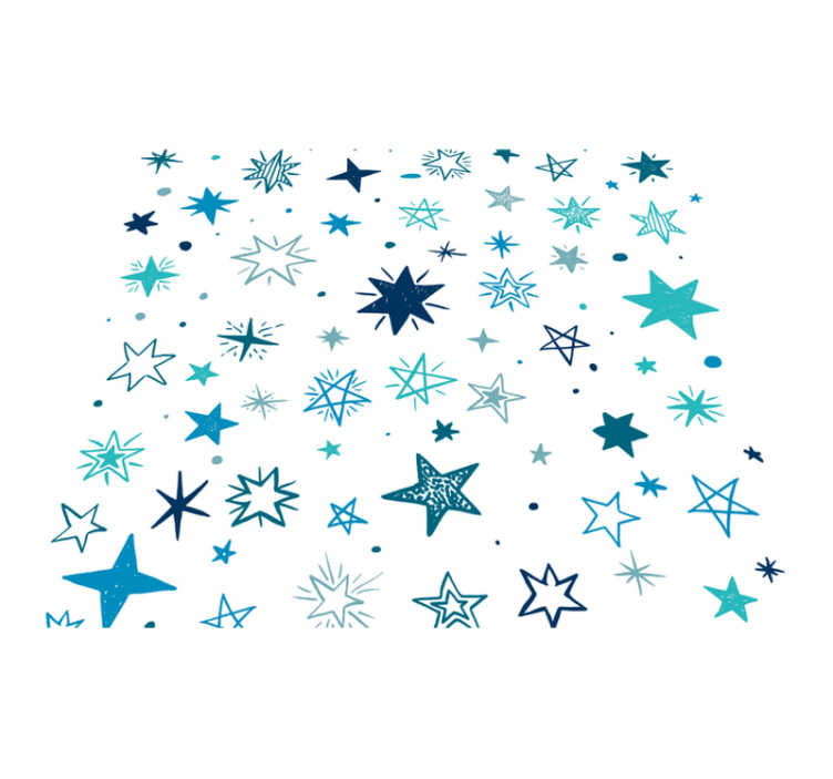 Alfombra vinílica estrellas patrón estrellado geométrico - TenVinilo