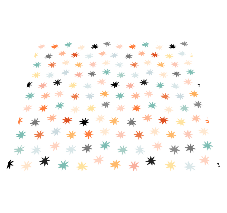 Alfombra vinílica estrellas diseño geométrico - TenVinilo