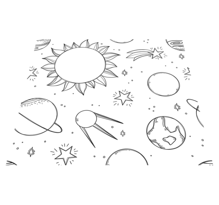 Alfombra vinílica estrellas espacio infantil - TenVinilo