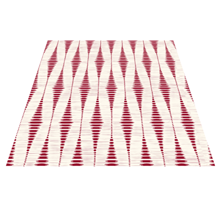 Alfombra vinílica geométrica rábano ikat - TenVinilo