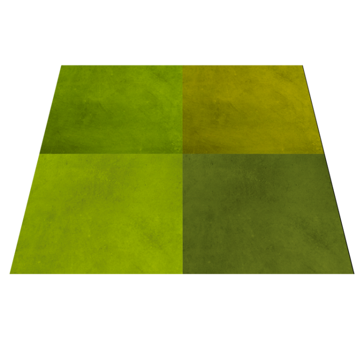 Alfombra vinílica geométrica cuadrados verdes modernos - TenVinilo