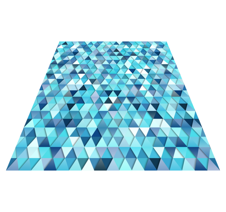 Alfombra vinílica geométrica azul abstracto - TenVinilo