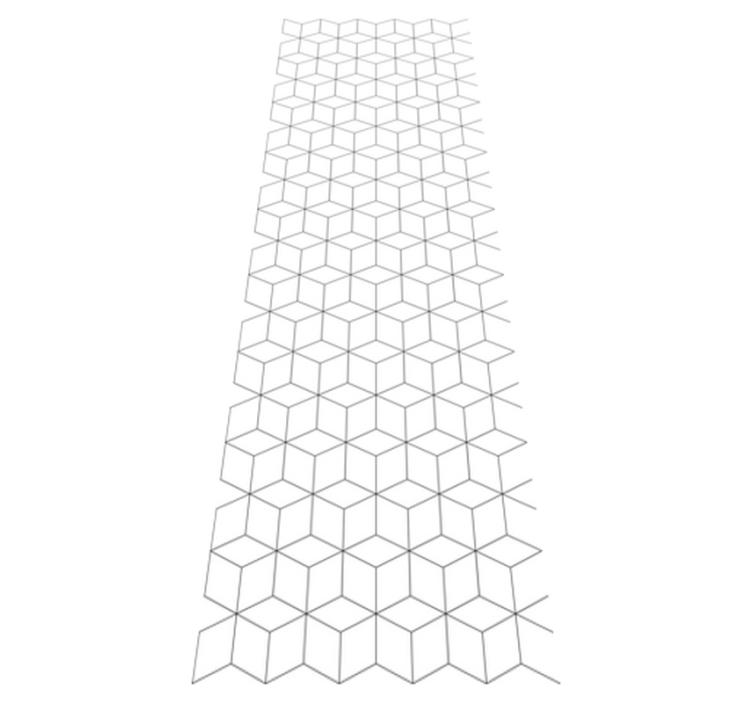 Alfombra vinílica geométrica cubos geométricos - TenVinilo