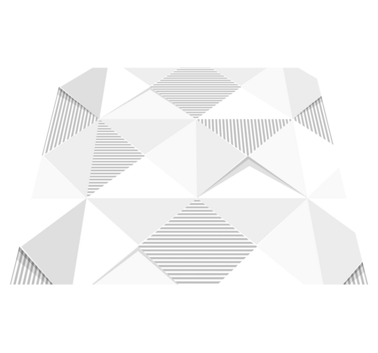 Alfombra vinílica geométrica cuadrados blancos 3d - TenVinilo