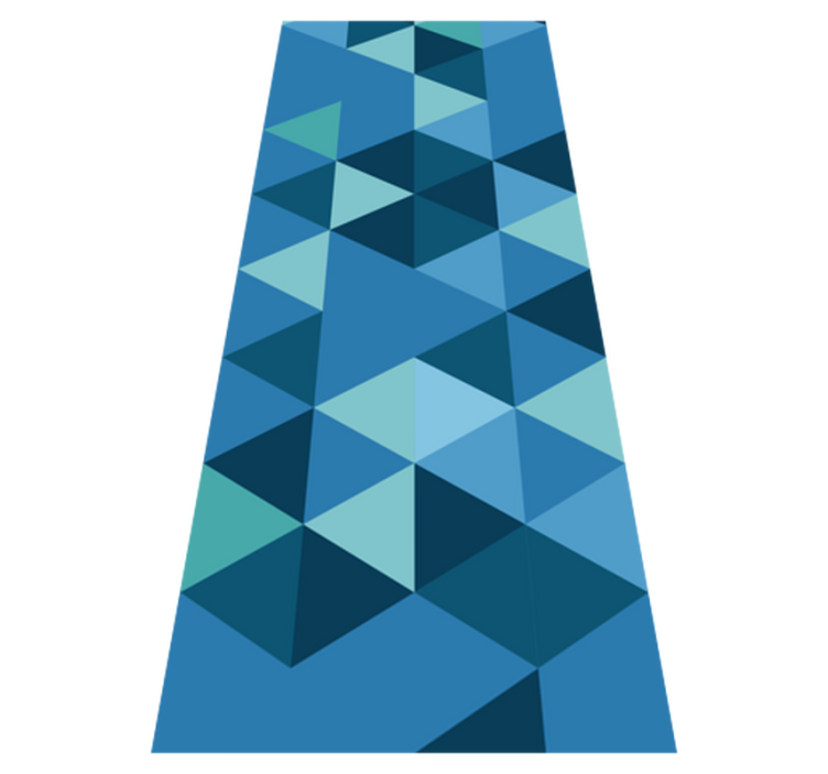 Alfombra vinílica geométrica cuadrados geométricos azules - TenVinilo