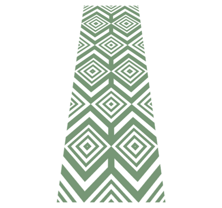 Alfombra vinílica geométrica rombos verdes - TenVinilo