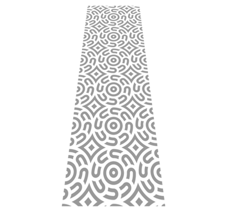 Alfombra vinílica geométrica patrón geométrico blanco - TenVinilo