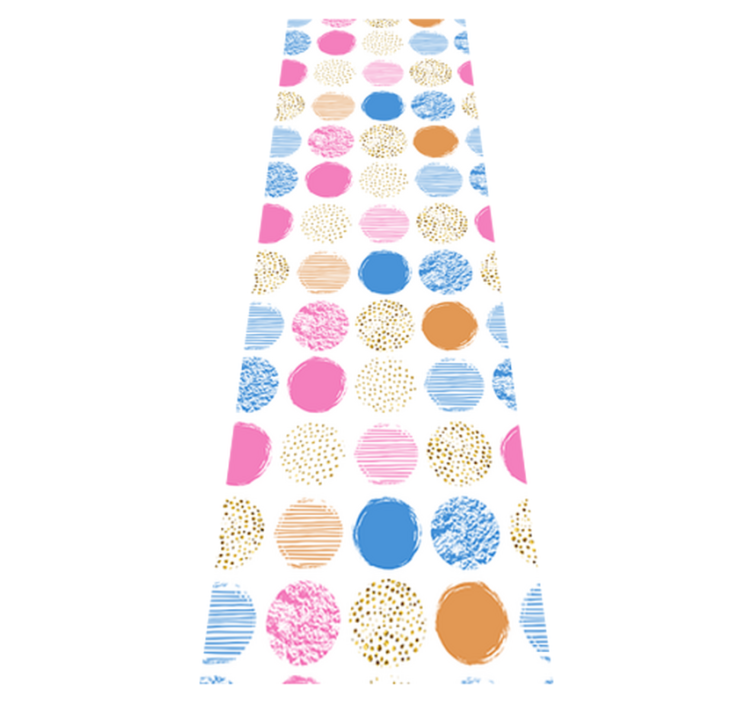 Alfombra vinílica geométrica con patrón de puntos de color - TenVinilo