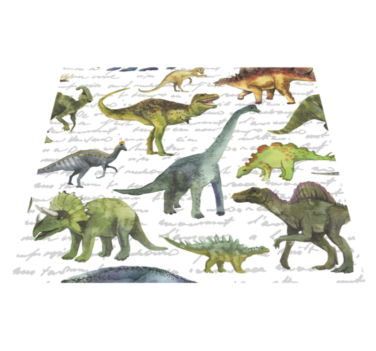 Alfombra vinílica dormitorio dinosaurios realistas - TenVinilo