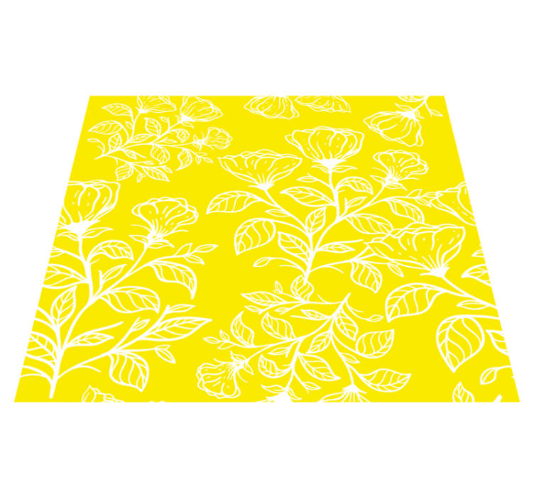 Alfombra vinílica dormitorio diseño de flores - TenVinilo