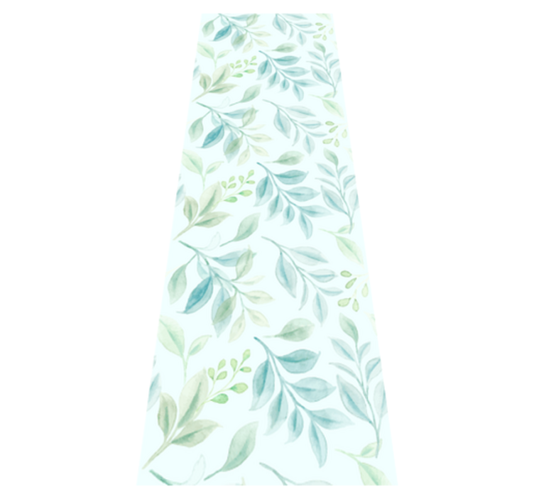 Alfombra vinílica dormitorio hojas verdes delgadas - TenVinilo