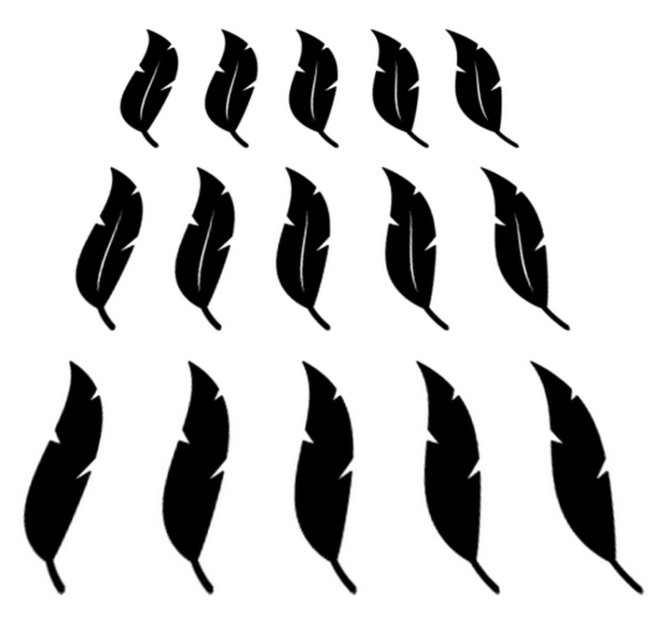 Alfombra vinílica naturaleza patrones de plumas flotantes - TenVinilo