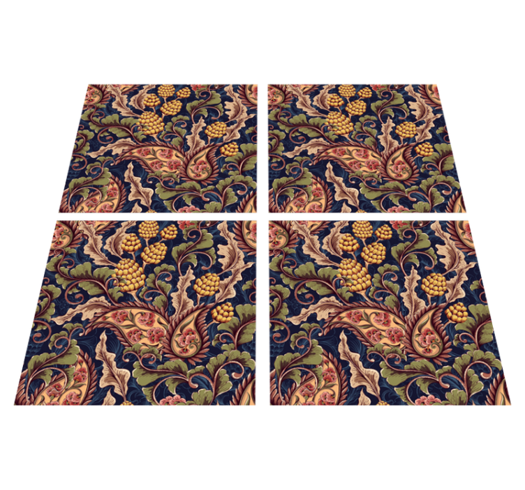 Alfombra vinílica naturaleza motivo floral - TenVinilo