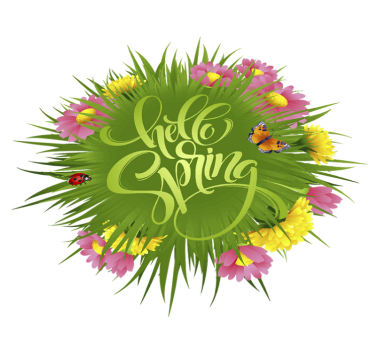 Alfombra vinílica flores campo de primavera - TenVinilo