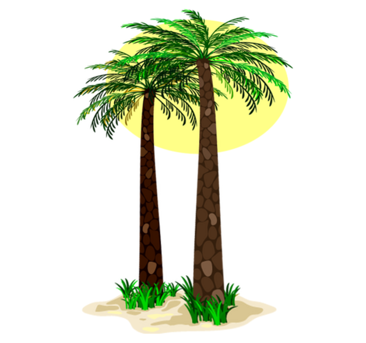 Alfombra vinílica flores palmeras tropicales - TenVinilo