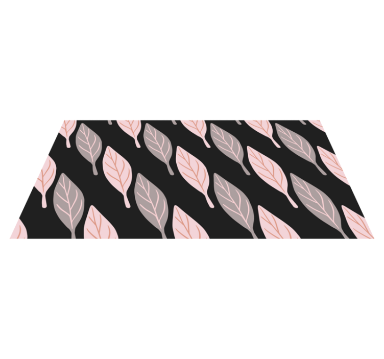 Alfombra vinílica flores patrón de hojas elegante - TenVinilo