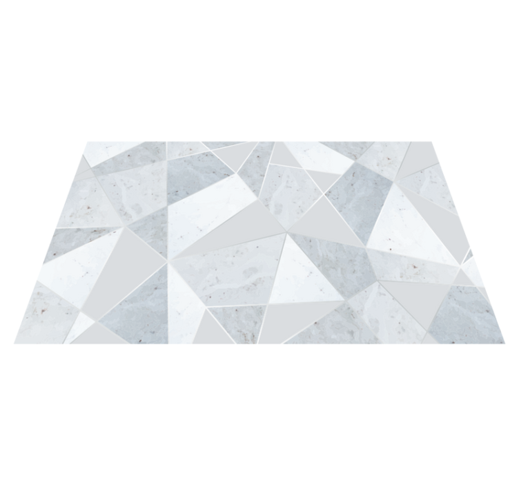 Alfombra vinílica geométrica mármol triangular gris - TenVinilo