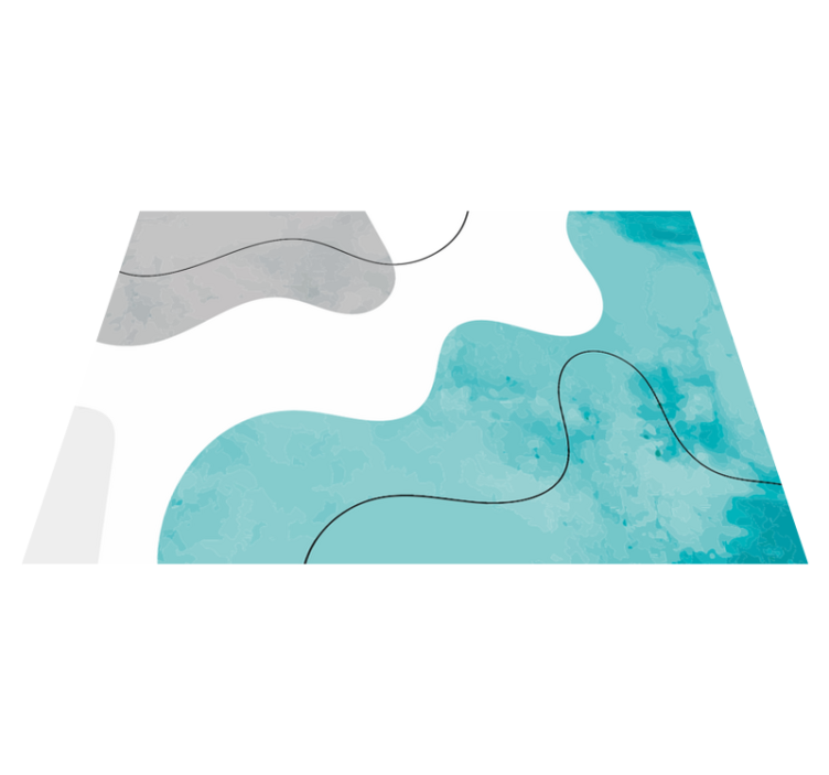 Alfombra vinílica geométrica formas acuareladas - TenVinilo