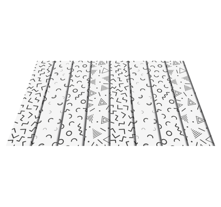 Alfombra vinílica geométrica formas geométricas retro - TenVinilo