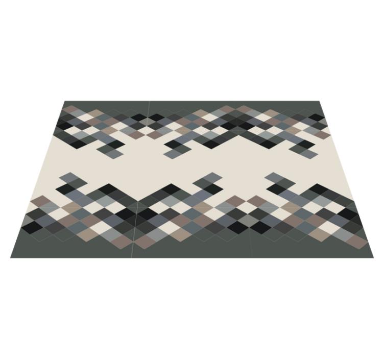 Alfombra vinílica geométrica tonos de bloques de color - TenVinilo