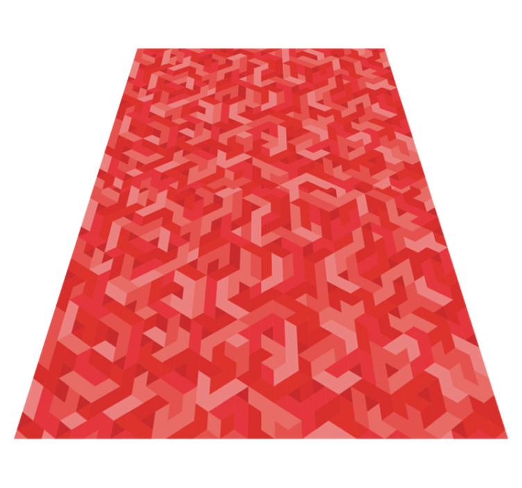Alfombra vinílica geométrica configuración intrincada - TenVinilo