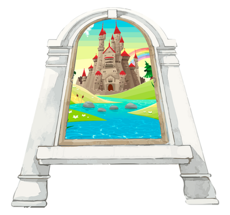 Alfombra vinílica infantil paisaje de cuento - TenVinilo