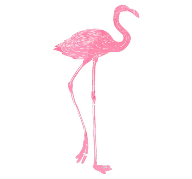 Alfombra vinílica dormitorio flamenco acuarela - TenVinilo