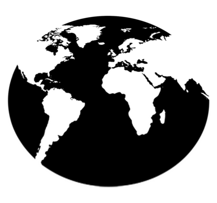 Alfombra vinílica mapamundi adhesivo decorativo círculo - TenVinilo