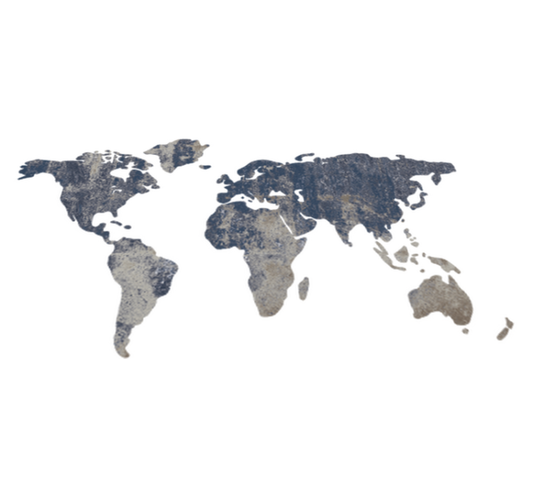 Alfombra vinílica mapamundi vinilo decorativo azul - TenVinilo