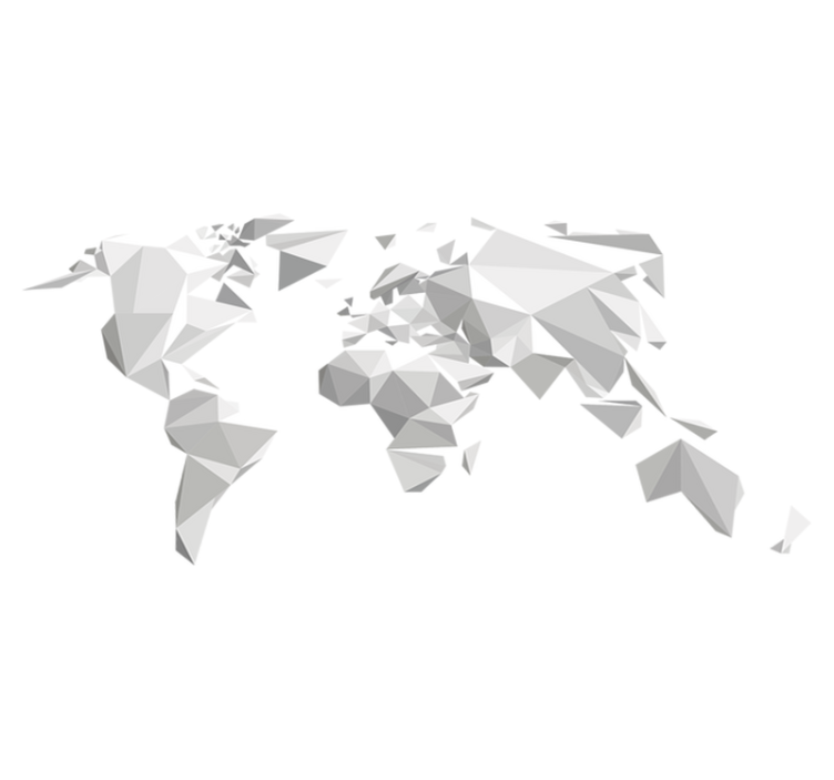 Alfombra vinílica mapamundi vinilo mapamundi origami - TenVinilo