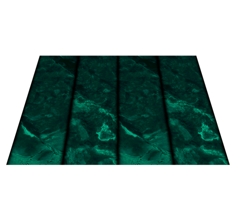 Alfombra vinilo baño efecto mármol negro y verde - TenVinilo