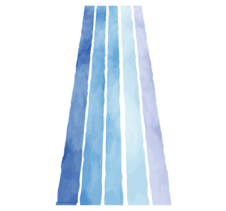 Alfombra vinilo baño diseño líneas acuareladas azules - TenVinilo