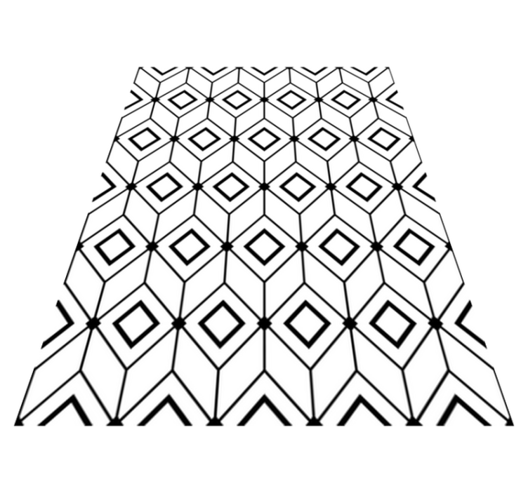 Alfombra vinílica geométrica elementos de diamante moderno - TenVinilo
