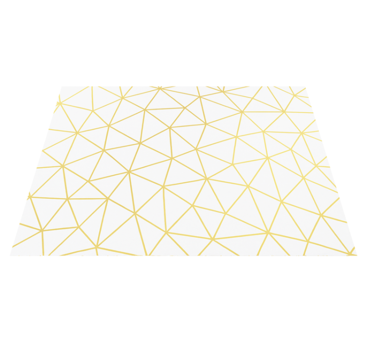 Alfombra vinílica geométrica mosaico prismático dorado - TenVinilo