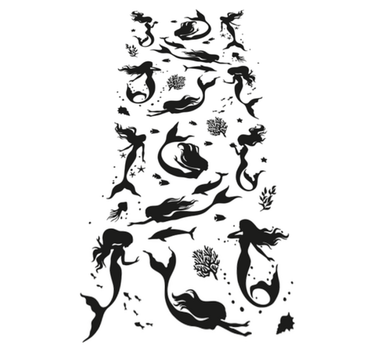 Alfombra vinilo baño vinilo para ducha sirenas - TenVinilo